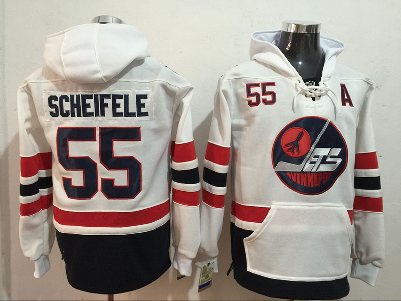 NHL Winnipeg Jets #55 Scheifele White Hoodie