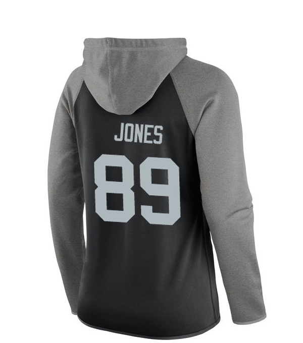 NFL Oakland Raiders #89 Jones Women Black Sweater