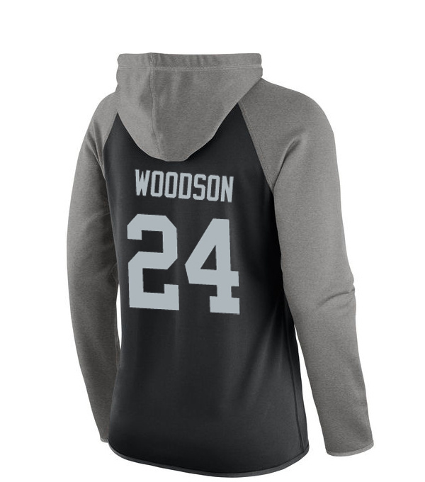 NFL Oakland Raiders #24 Woodson Women Black Sweater