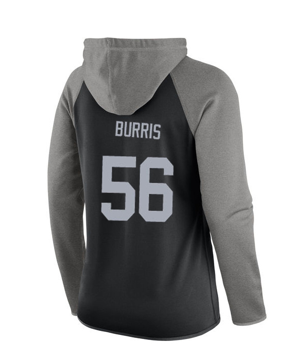 NFL Oakland Raiders #56 Burris Women Black Sweater