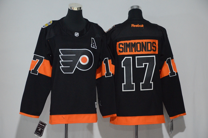 NHL Philadelphia Flyers #17 Simmonds Black Stadium Kids Jersey