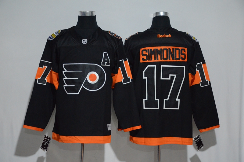 NHL Philadelphia Flyers #17 Simmonds Black Stadium Jersey