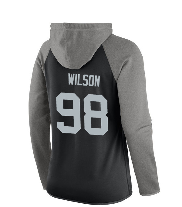NFL Oakland Raiders #98 Wilson Women Black Sweater