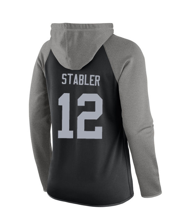 NFL Oakland Raiders #12 Stabler Women Black Sweater