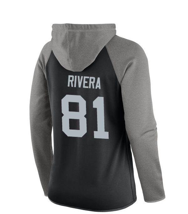 NFL Oakland Raiders #81 Rivera Women Black Sweater