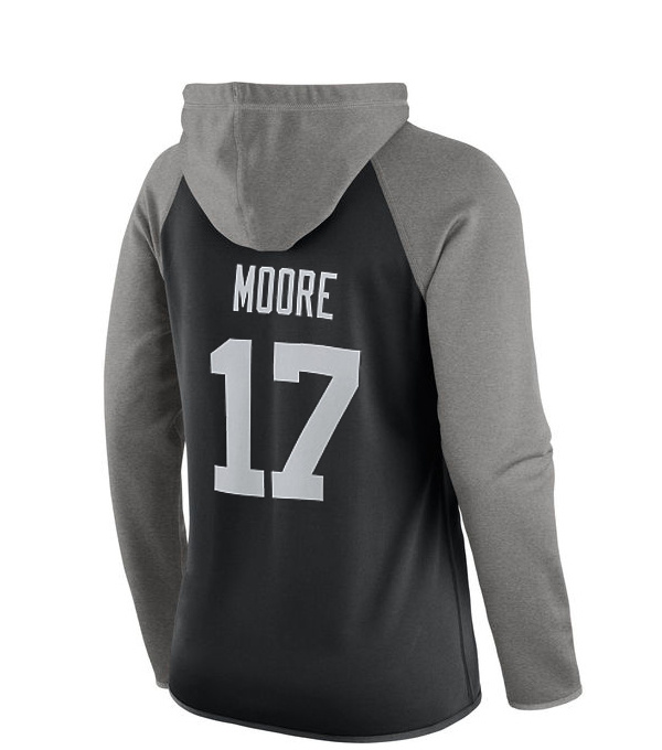 NFL Oakland Raiders #17 Moore Women Black Sweater
