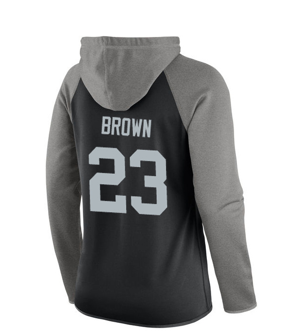 NFL Oakland Raiders #23 Brown Women Black Sweater