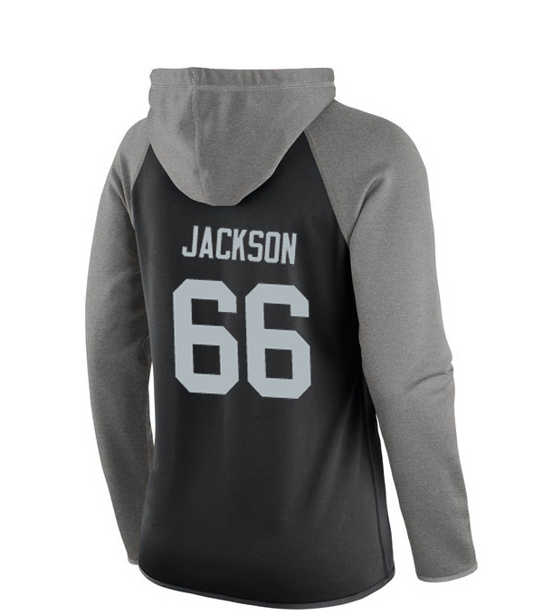 NFL Oakland Raiders #66 Jackson Women Black Sweater