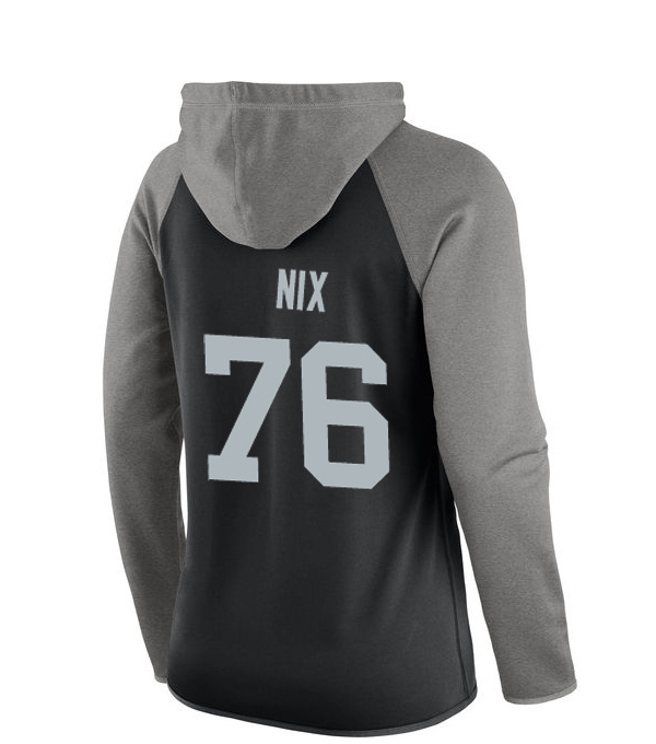 NFL Oakland Raiders #76 Nix Women Black Sweater
