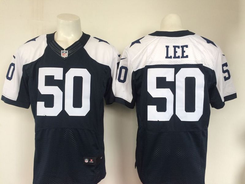 NFL Dallas Cowboys #50 Lee White Thanksgiving Elite Blue Jersey