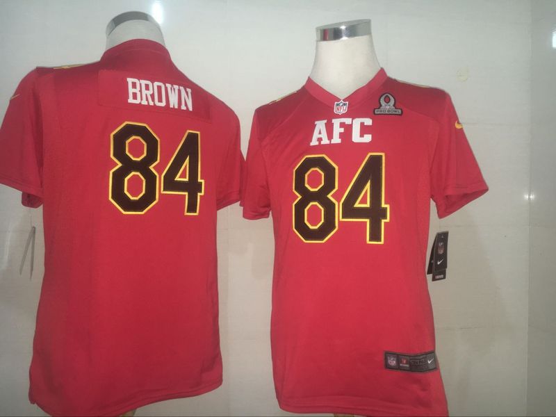 NFL Pittsburgh Steelers #84 Brown All Star Women AFC Jersey