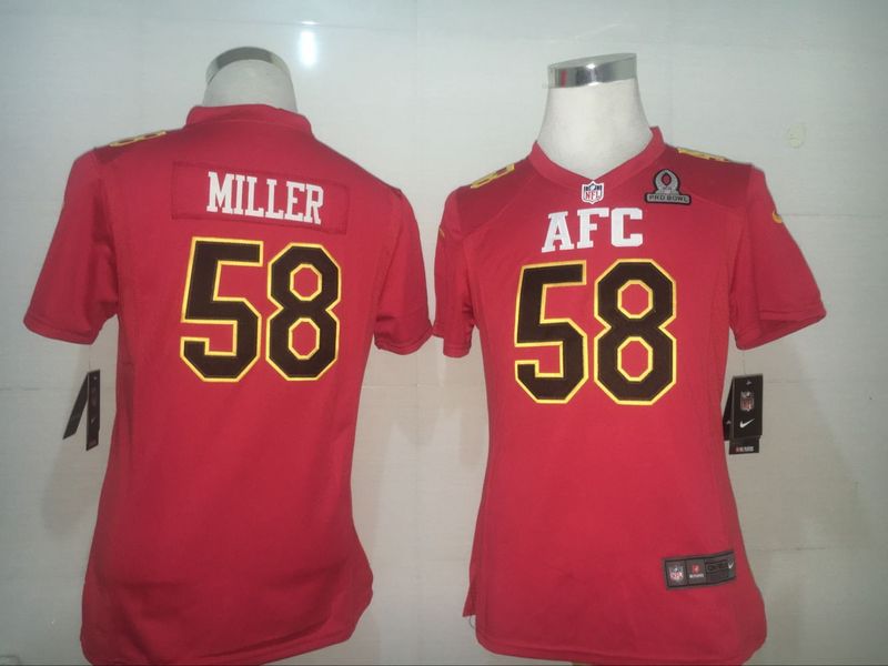 NFL Denver Broncos #58 Miller All Star Women AFC Jersey