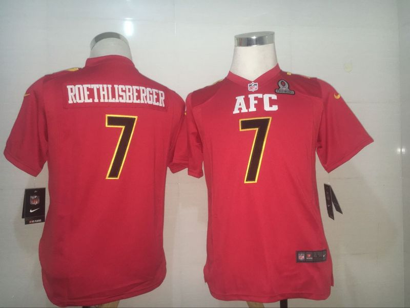 NFL Pittsburgh Steelers #7 Roethlisberger All Star Women AFC Jersey
