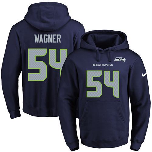 NFL Seattle Seahawks #54 Wagner Blue Hoodie