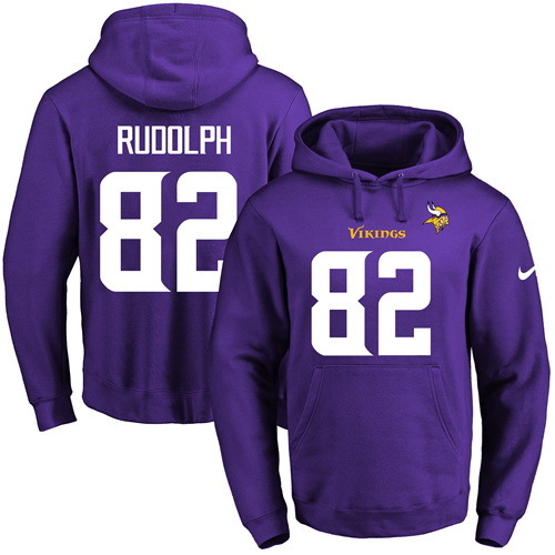 NFL Minnessota Vikings #82 Rudolph Purple Hoodie