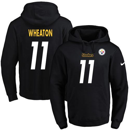 NFL Pittsburgh Steelers #11 Wheaton Black Hoodie