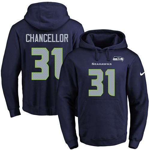 NFL Seattle Seahawks #31 Chancellor Blue Hoodie