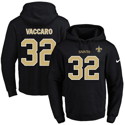 NFL New Orleans Saints #32 Vaccaro Black Hoodie