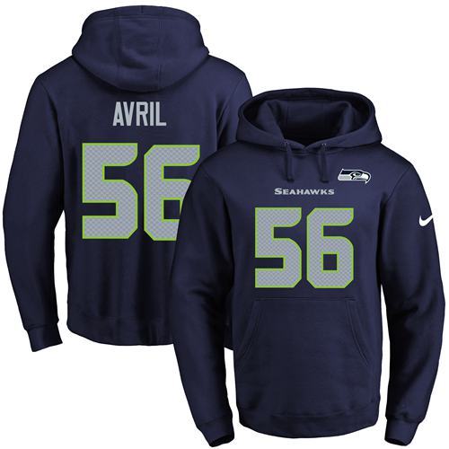 NFL Seattle Seahawks #56 Avril Blue Hoodie