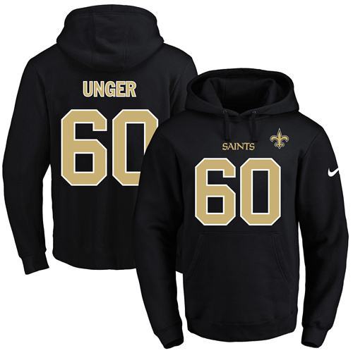NFL New Orleans Saints #60 Unger Black Hoodie