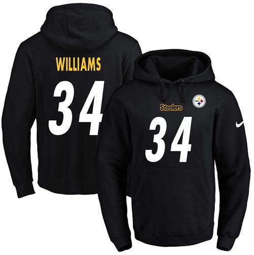 NFL Pittsburgh Steelers #34 Williams Black Hoodie