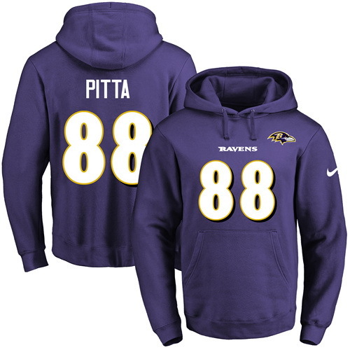 NFL Baltimore Ravens #88 Pitta Purple Hoodie