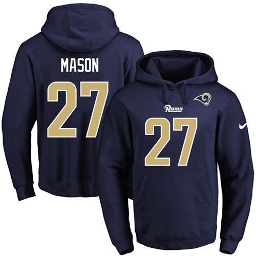 NFL Los Angeles Rams #27 Mason Blue Hoodie