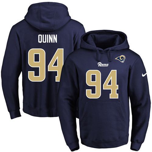 NFL Los Angeles Rams #94 Quinn Blue Hoodie