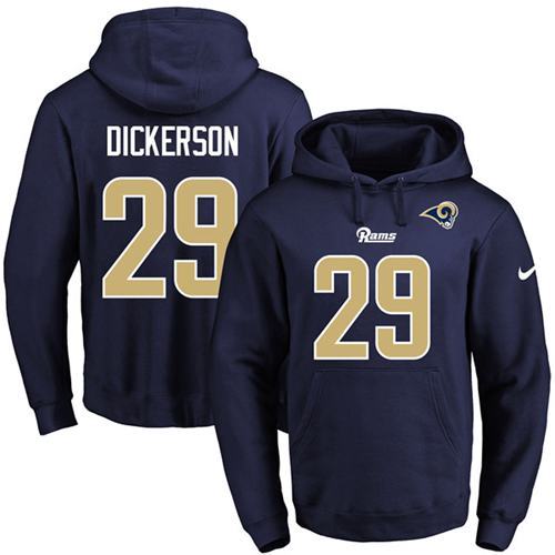NFL Los Angeles Rams #29 Dickerson Blue Hoodie