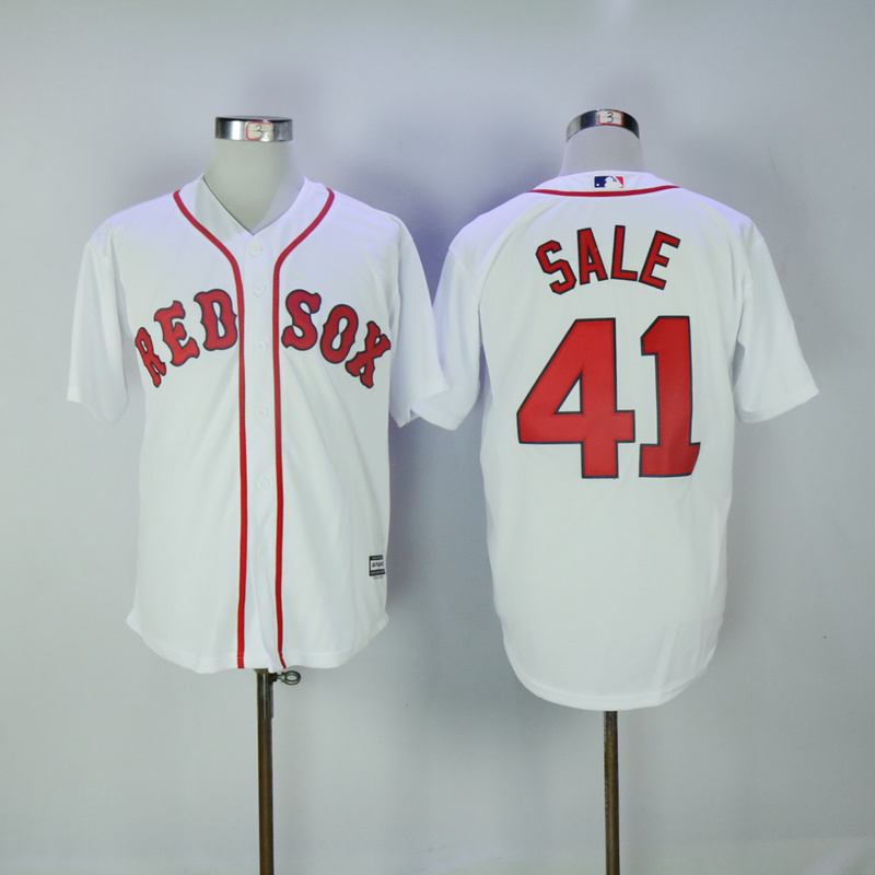MLB Boston Red Sox #41 Sale White Jersey