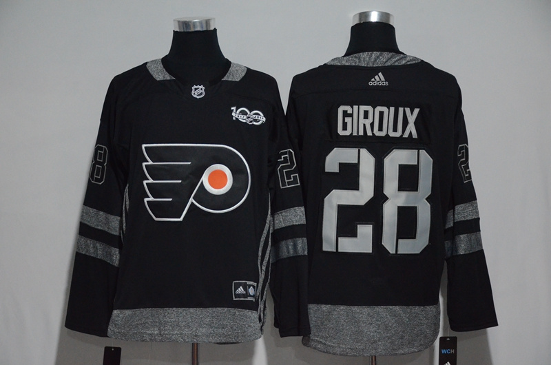 NHL Philadelphia Flyers #18 Giroux Black 100th Anniversary Jersey
