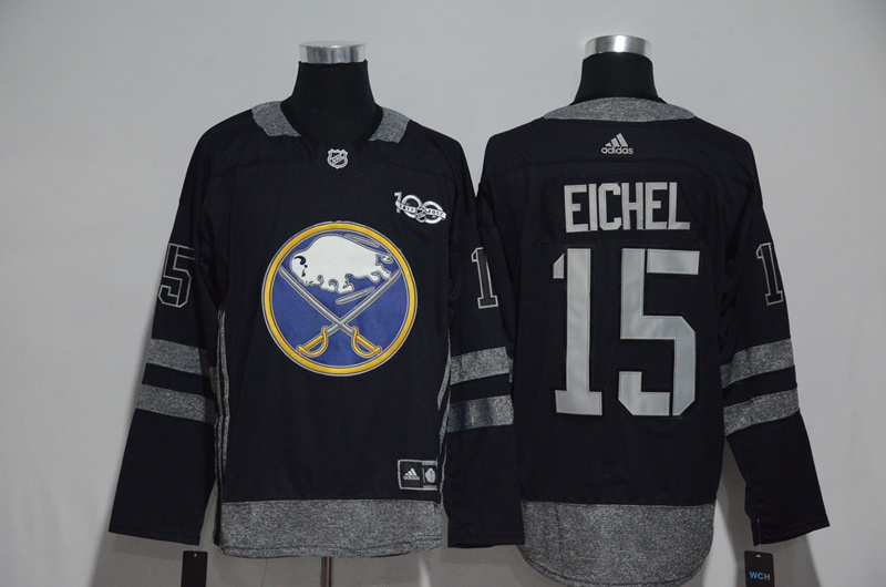 NHL Buffalo Sabres #15 Eichel Black 100th Anniversary Jersey