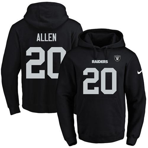 NFL Oakland Raiders #20 Allen Black Hoodie