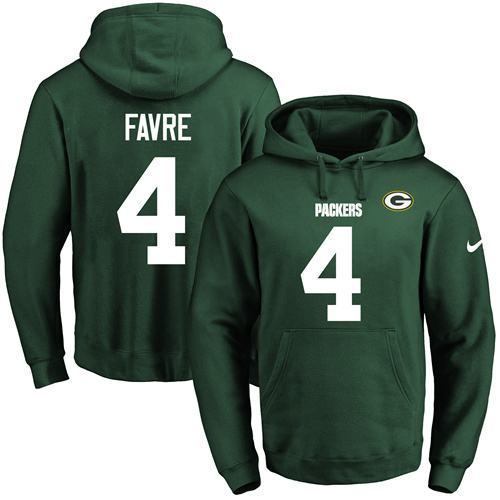 NFL Green Bay Packers #4 Favre Green Hoodie