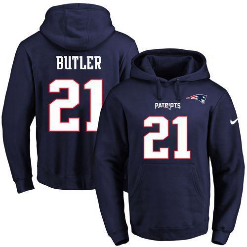 NFL New England Patriots #21 Butler Blue Hoodie
