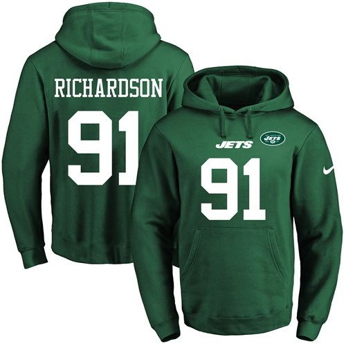 NFL New York Jets #91 Richardson Green Hoodie