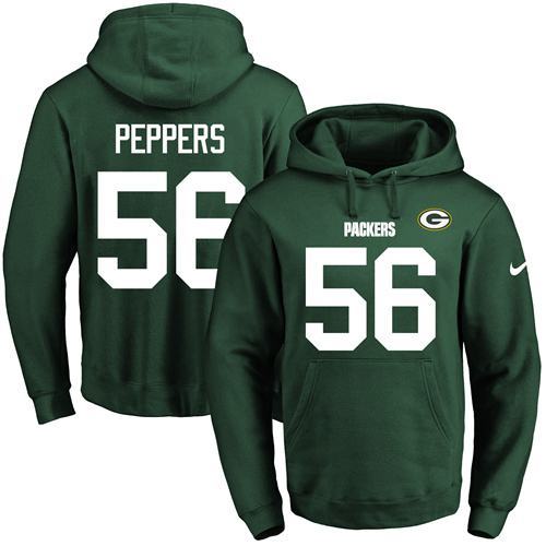 NFL Green Bay Packers #56 Peppers Green Hoodie