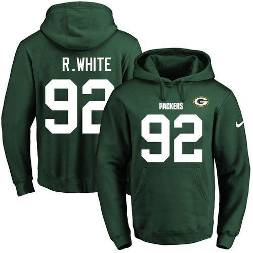 NFL Green Bay Packers #92 R.White Green Hoodie