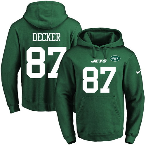 NFL New York Jets #87 Decker Green Hoodie