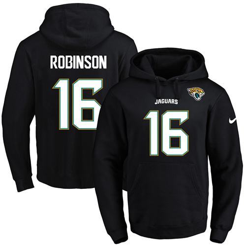 NFL Jacksonville Jaguars #16 Robinson Black Hoodie