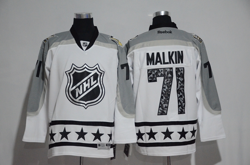 NHL 2017 All Star #71 Malkin White Jersey