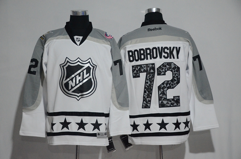 NHL 2017 All Star #72 Bobrovsky White Jersey
