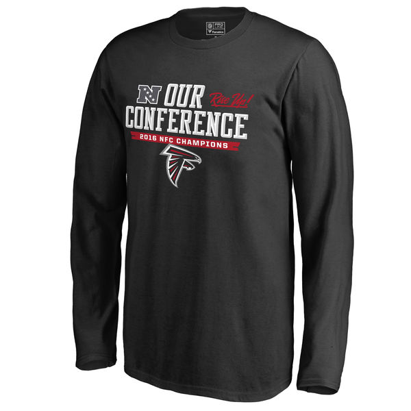 NFL Atlanta Falcons Black Mens Long-Sleeve T-Shirt