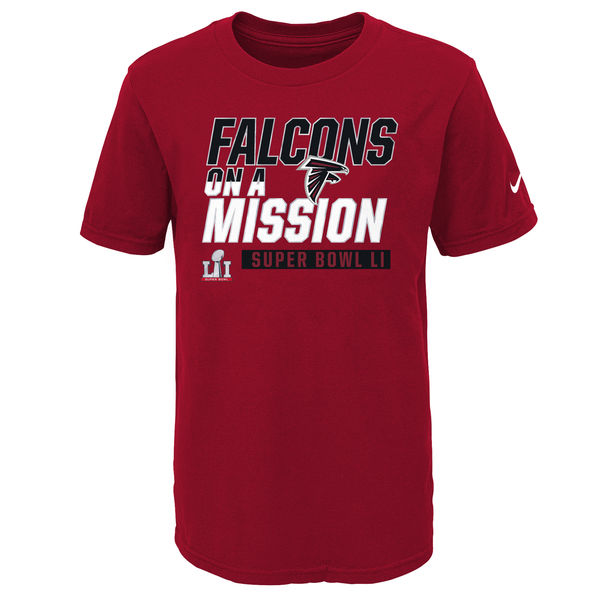 NFC Altanta Falcons Red Superbowl Short Sleeve Mens T-Shirt