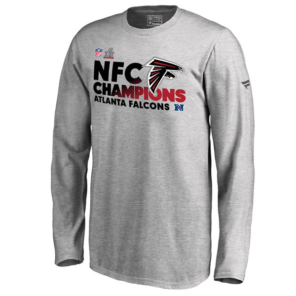 NFC Altanta Falcons Champions Long Sleeve Grey T-Shirt