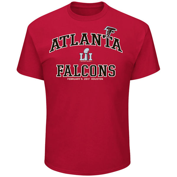 NFL Altanta Falcons Superbowl Red T-Shirt Mens