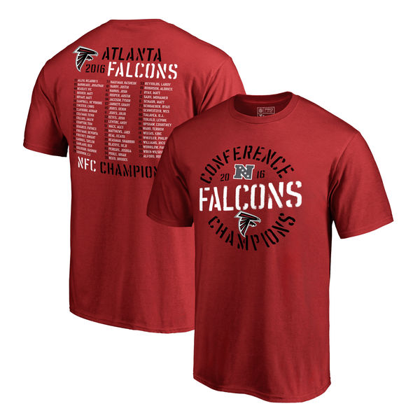 NFC Altanta Falcons Red Mens Champion T-Shirt