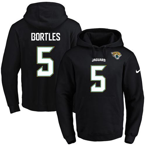 NFL Jacksonville Jaguars #5 Bortles Black Hoodie