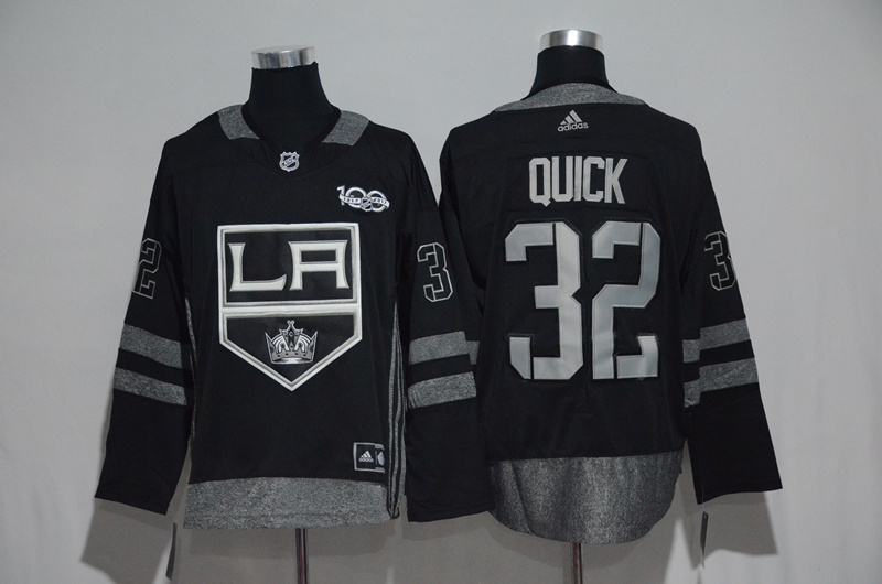 NHL Los Angeles Kings #32 Quick Black 100th Anniversary Jersey