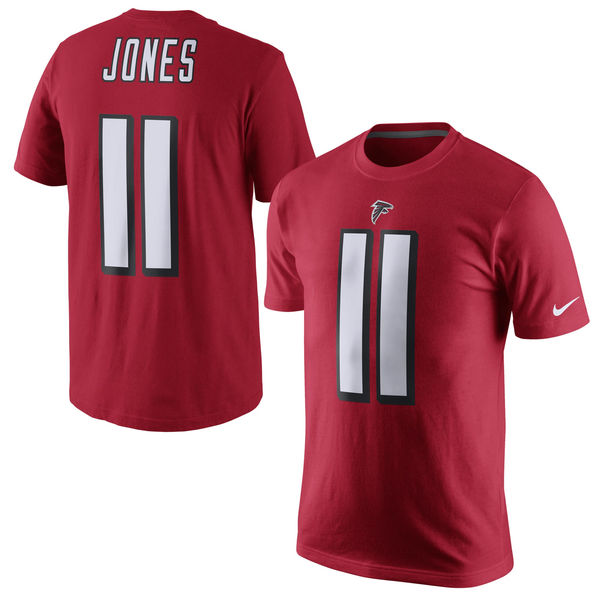 NFL Atlanta Falcons #11 Jones Red T-Shirt 